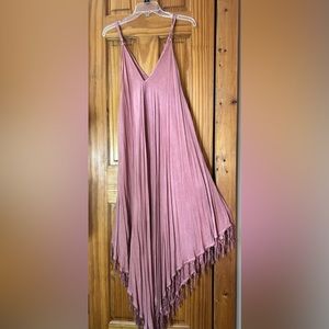 Lagenlook layering slip/tunic - mauve